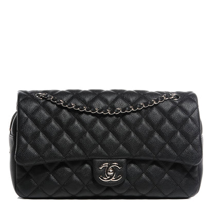 Chanel Caviar Quilted Jumbo Easy Flap Black 1 of 9
