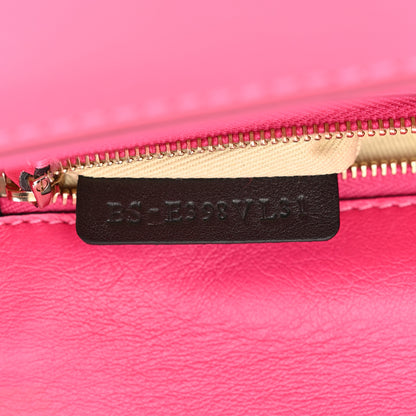 Valentino Garavani Vitello Medium Glam Lock Rockstud Flap Fuxia Fluo 7 of 10