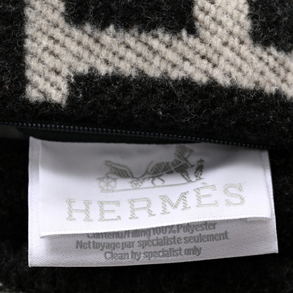 Hermes Wool Cashmere Avalon Pillow PM Ecru Gris Fonce 3 of 3