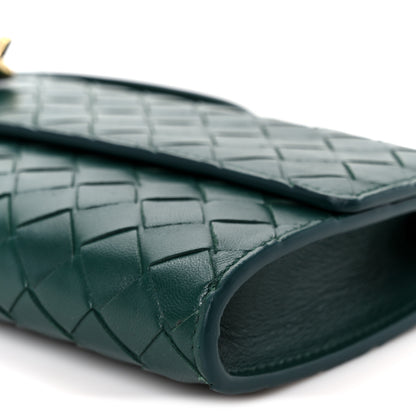 Bottega Veneta Nappa Intrecciato Long Andiamo Top Handle Clutch Emerald Green 11 of 11