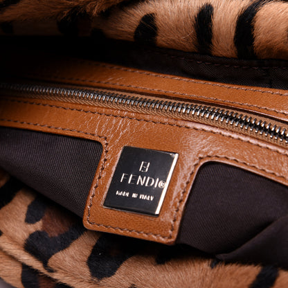 Fendi Calf Hair Leopard Print Mama Baguette Brown 8 of 15