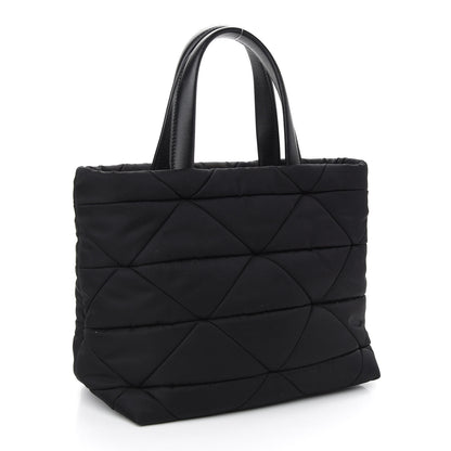 Prada Re-Nylon Nappa Triangle Quilted Padded Double Handled Zip Pocket Tote Black 3 of 8