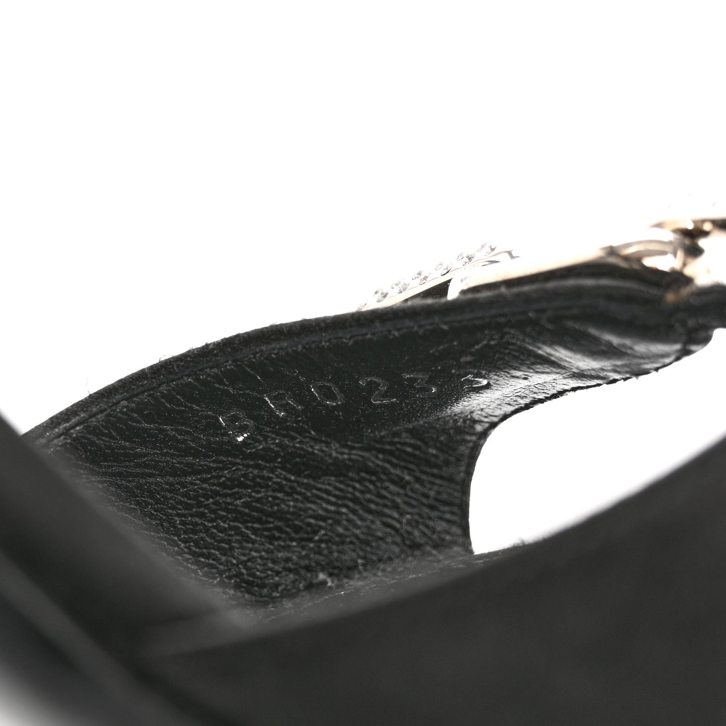 Satin Crystal Diva Sandal 38 Black