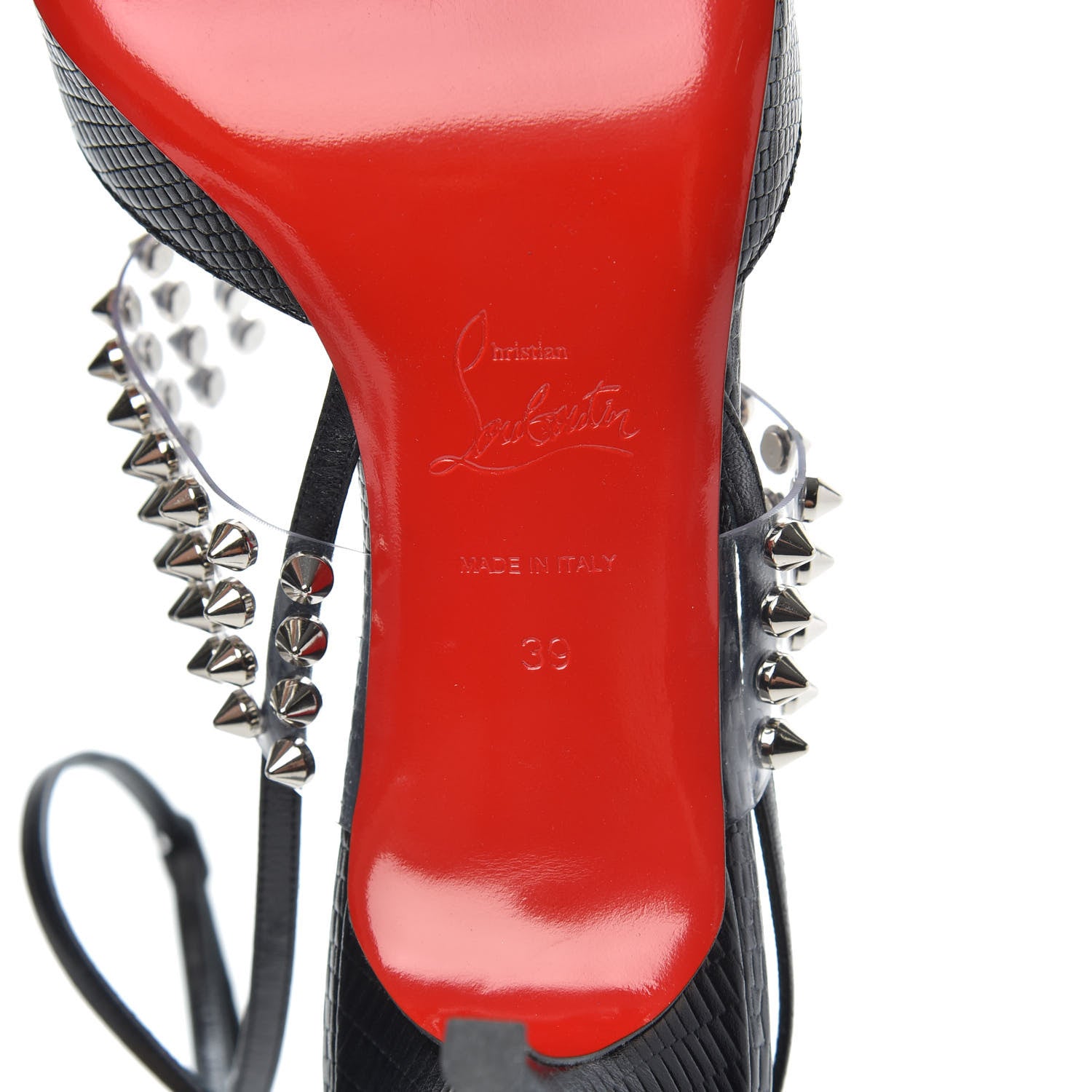Christian Louboutin Nappa PVC Levita 55 Pumps 39 Black 7 of 8