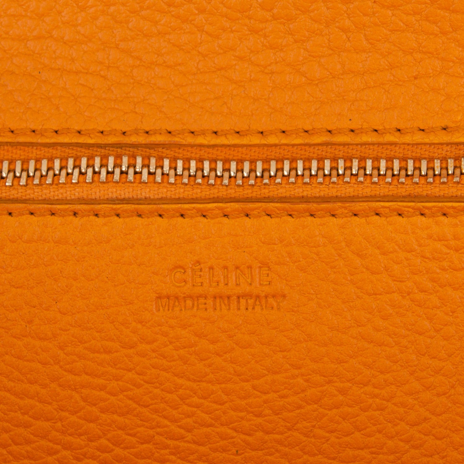 Celine Crisped Calfskin Small Tie Knot Tote Saffron 6 of 8