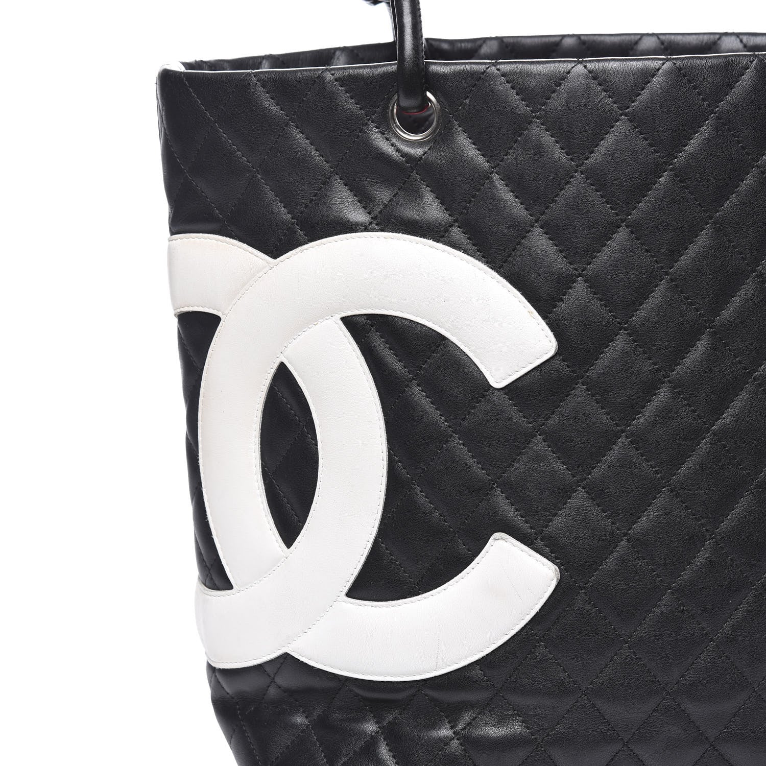 Chanel Calfskin Quilted Large Cambon Tote Black White 15 of 15