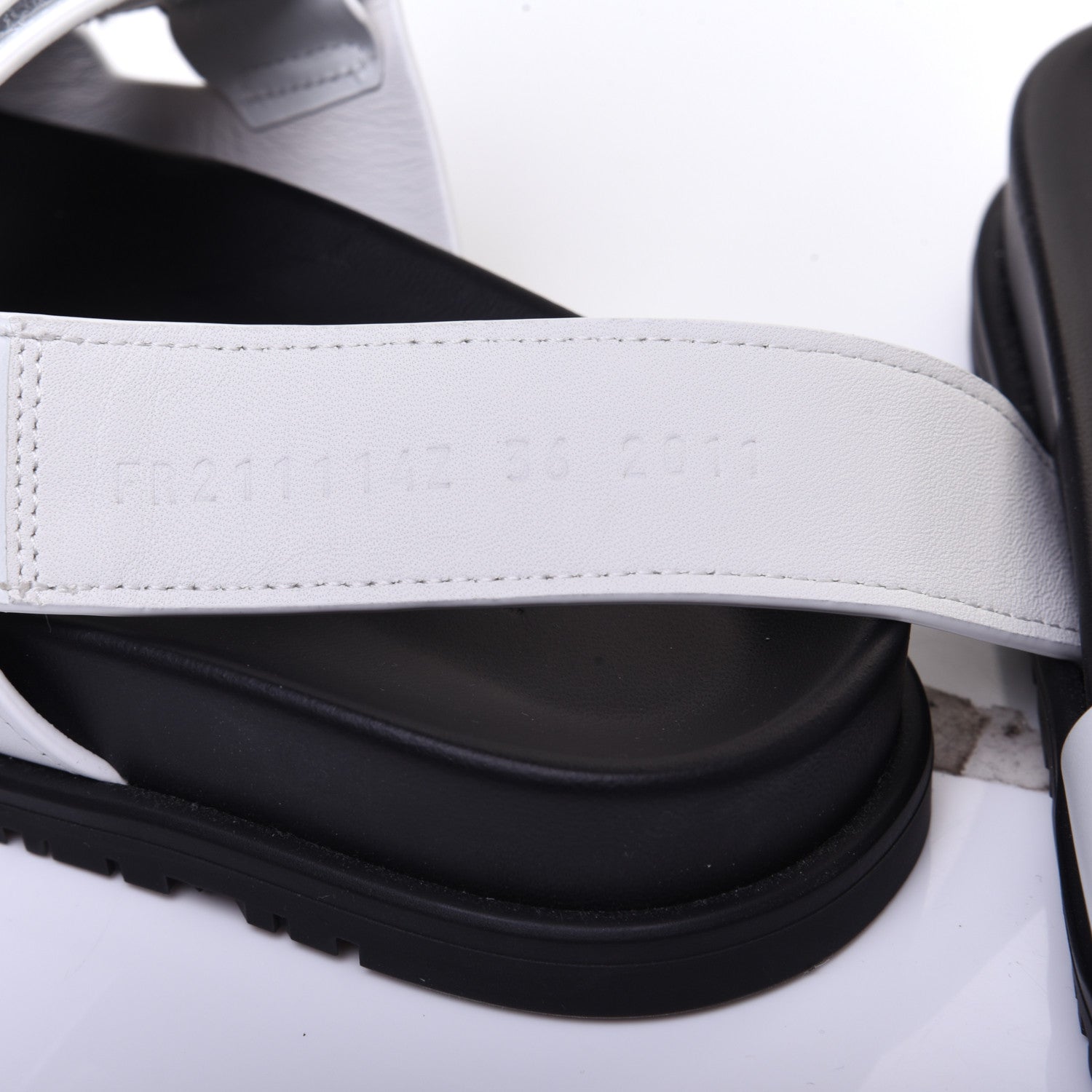 Hermes Calfskin Womens Chypre Sandals 36 White 9 of 11