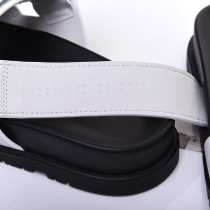 Hermes Calfskin Womens Chypre Sandals 36 White 9 of 11