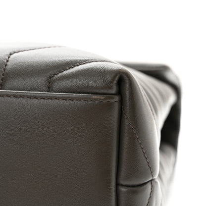 Saint Laurent Calfskin Y Quilted Monogram Medium Loulou Chain Satchel Soil Brown 13 of 14