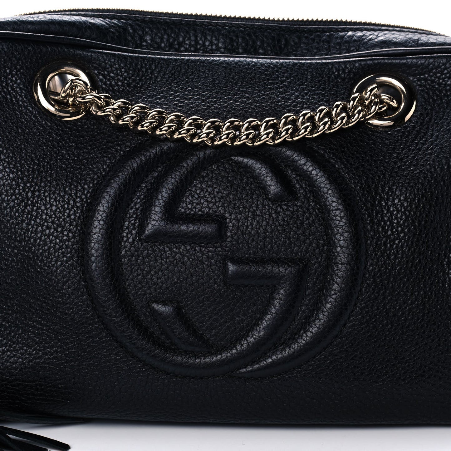 Pebbled Calfskin Small Soho Bowler Black