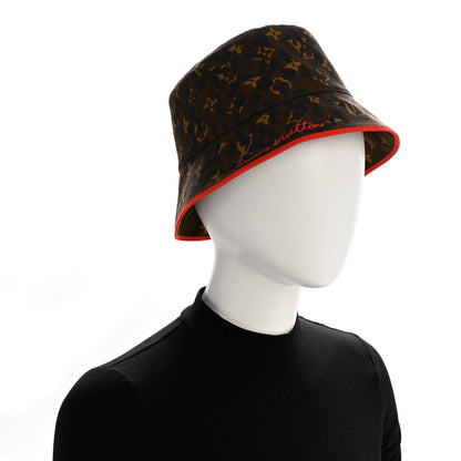 Louis Vuitton Cotton LV Safari Bucket Hat S Black Red 2 of 9