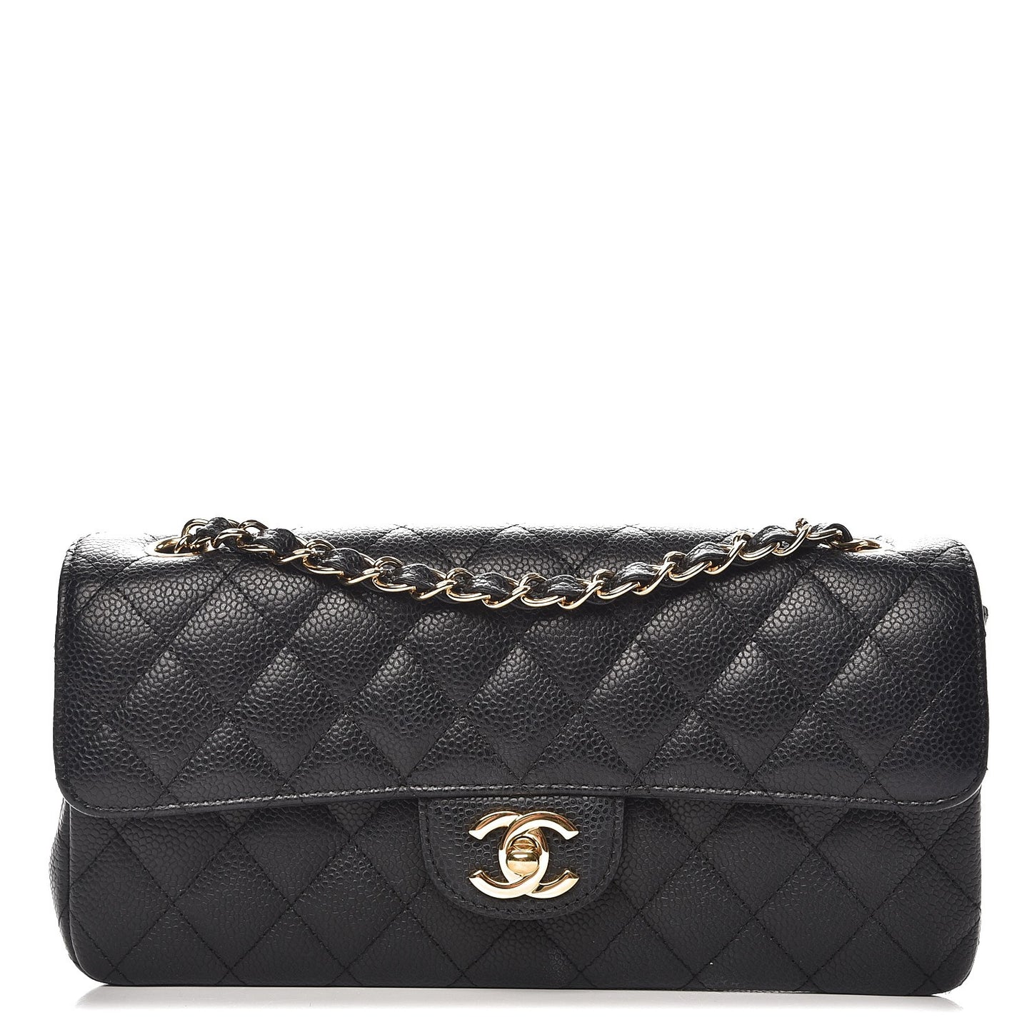 Caviar Quilted East West Flap Black