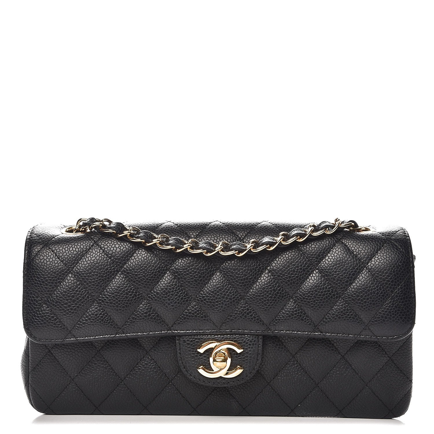 Chanel Caviar Quilted East West Flap Black 1 of 10