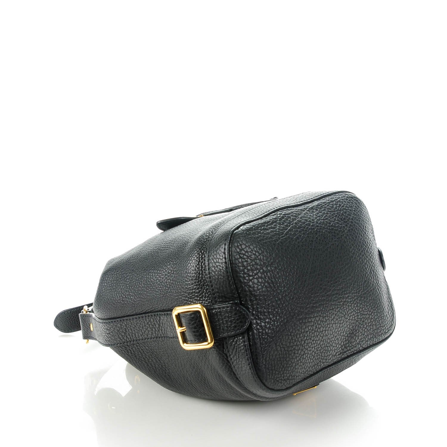 Prada Vitello Daino Drawstring Bucket Nero Black 4 of 7