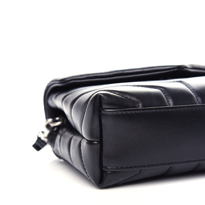 Saint Laurent Calfskin Y Quilted Monogram Toy Loulou Crossbody Bag Black 10 of 13