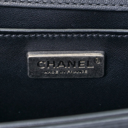 Chanel Lambskin Sequin Mosaic Medium Boy Flap Blue Green Black 5 of 5