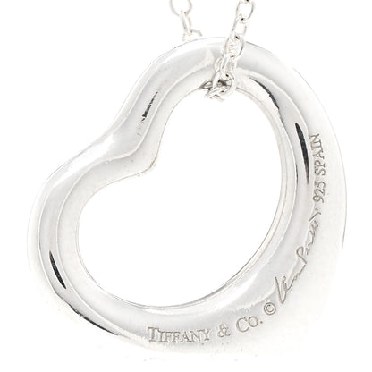 Tiffany Sterling Silver 16mm Elsa Peretti Open Heart Pendant Necklace 4 of 4