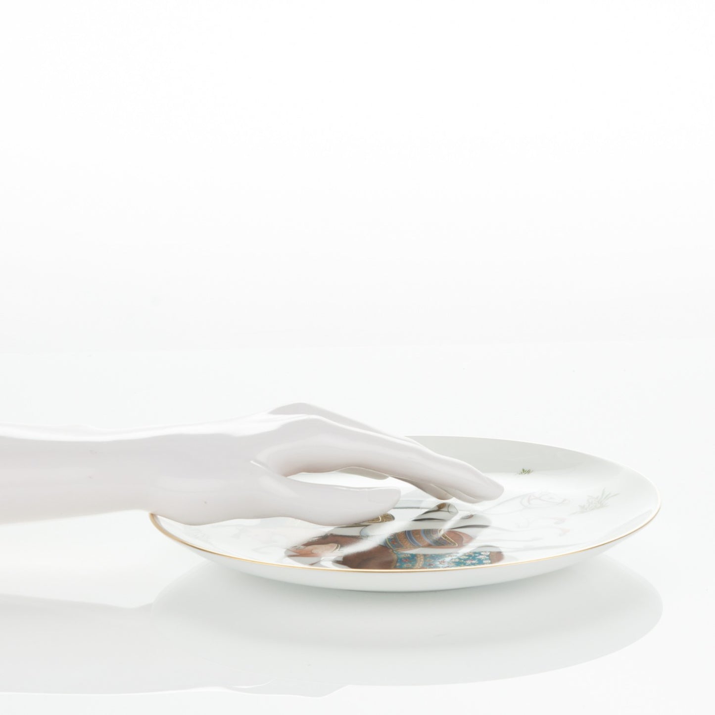 Porcelain Cheval D'Orient Dessert Plate Set of 2