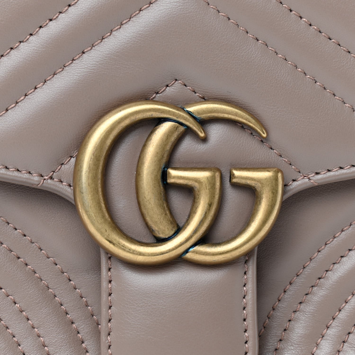 Gucci Calfskin Matelasse Mini GG Marmont Top Handle Shoulder Bag Porcelain Rose 8 of 12