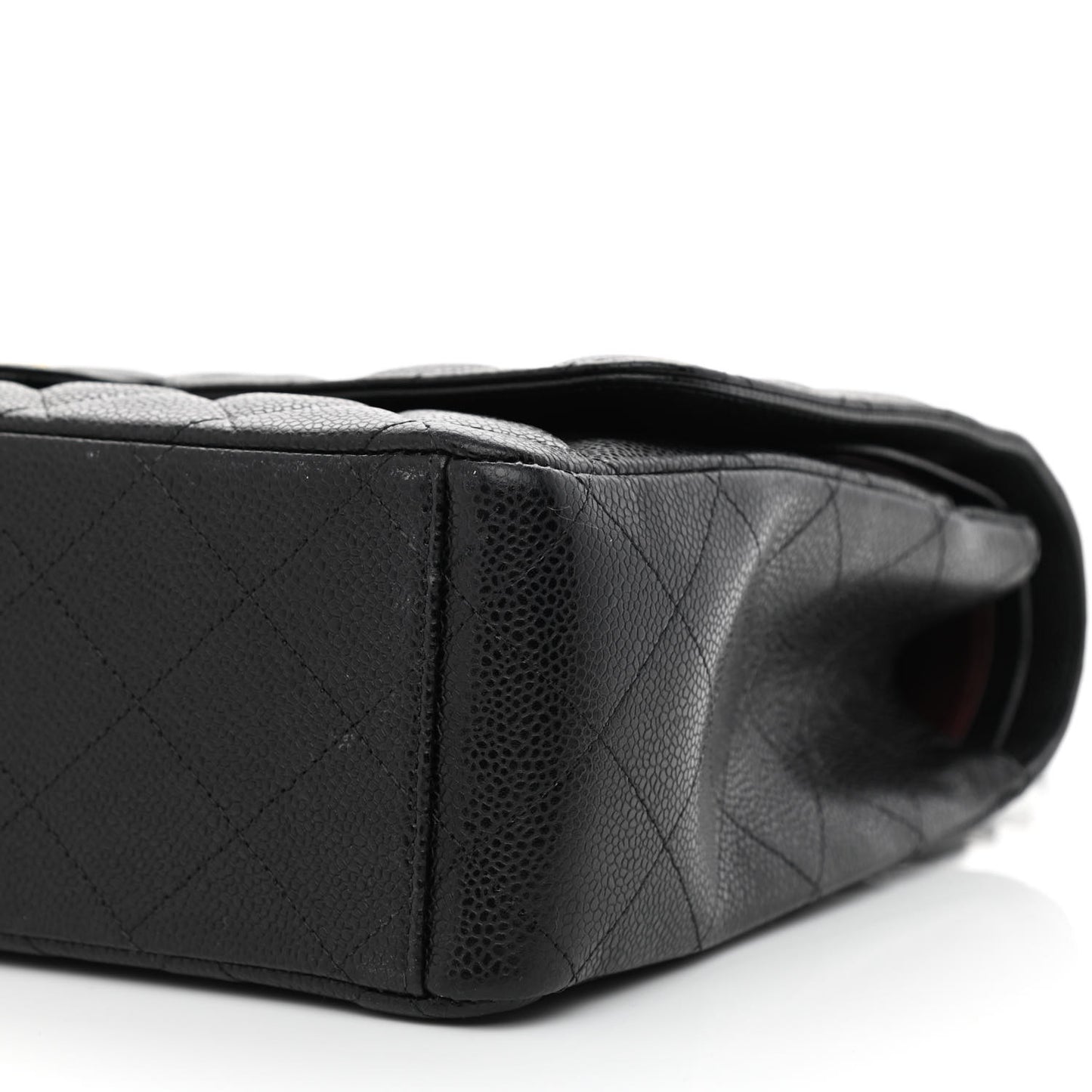 Caviar Quilted Maxi Double Flap Black