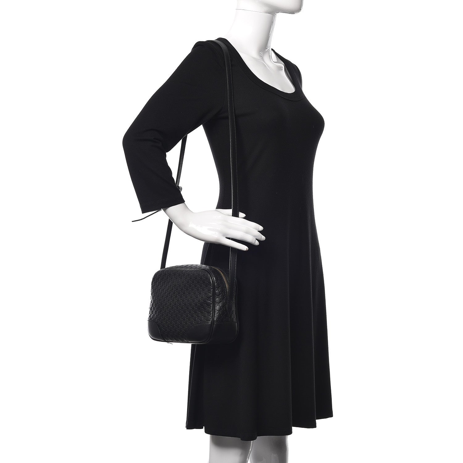 Gucci Microguccissima Mini Bree Messenger Bag Black 2 of 9