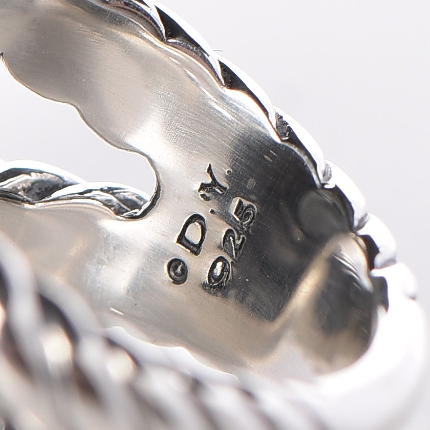 Sterling Silver Diamond Hematite 17mm Albion Ring 54 7