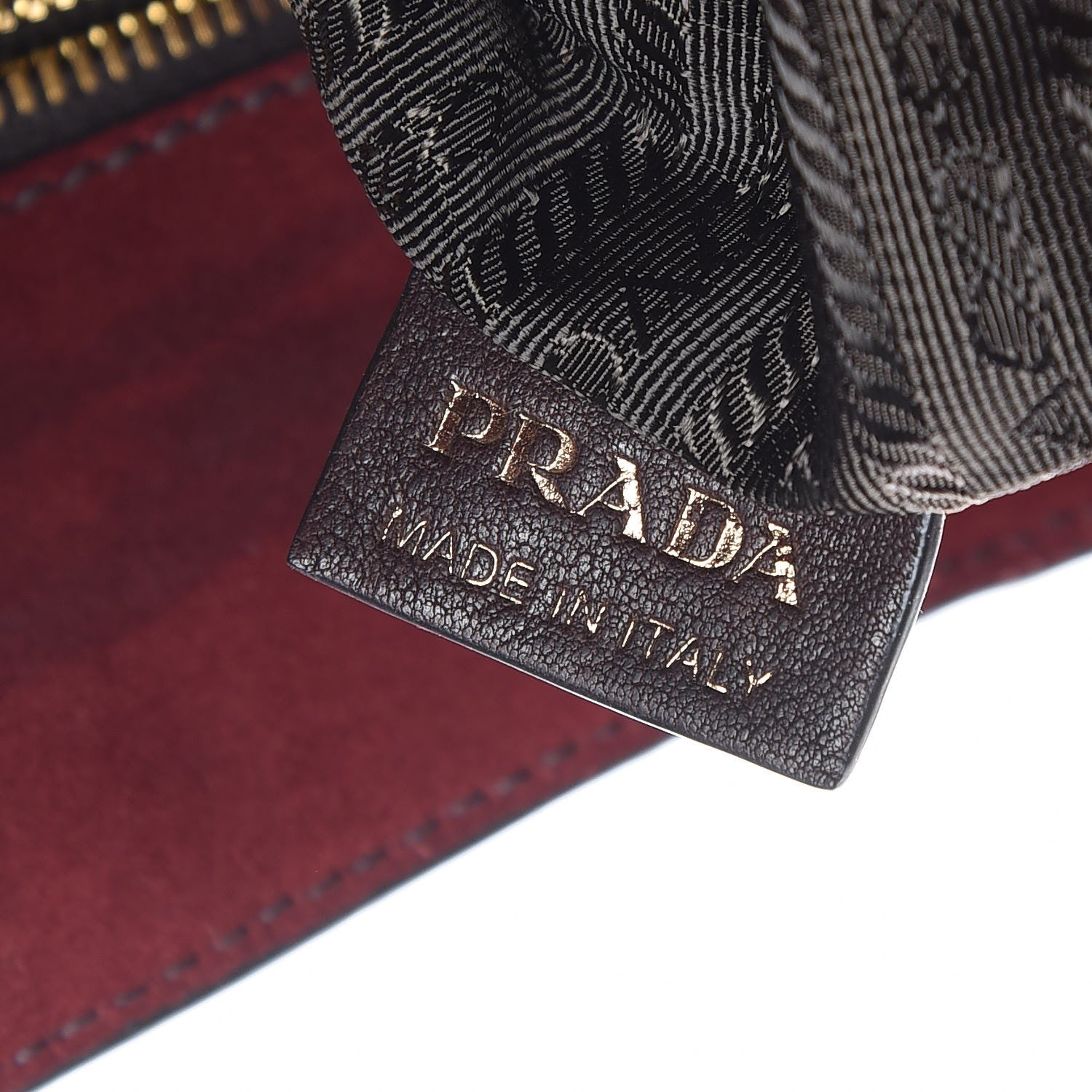 Prada Suede Shoulder Bag Red 8 of 8
