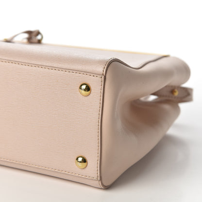 Fendi Vitello Elite Flamingo Petite 2Jours Tote Rosa Plaster 6 of 8