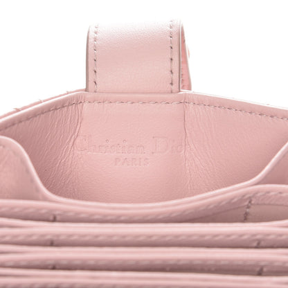 Christian Dior Patent Cannage Lady Dior 5-Gusset Card Holder Pink 6 of 15