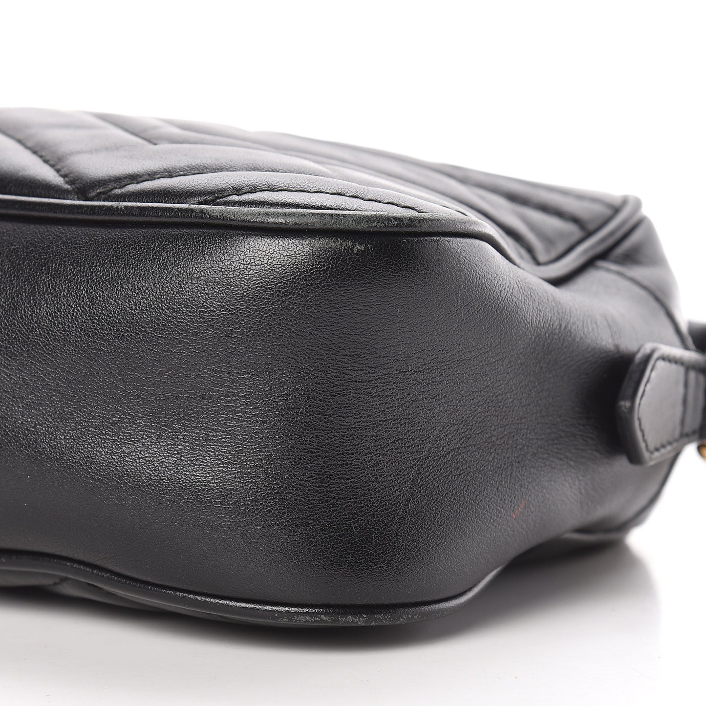 Calfskin Matelasse Small GG Marmont Chain Shoulder Bag Black
