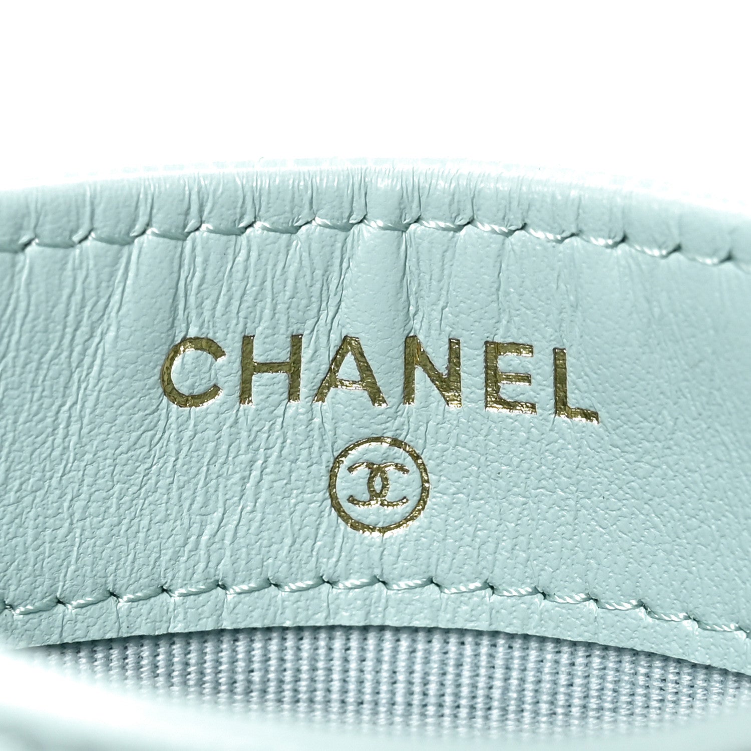 Chanel Caviar Quilted Card Holder Light Blue 6 of 9