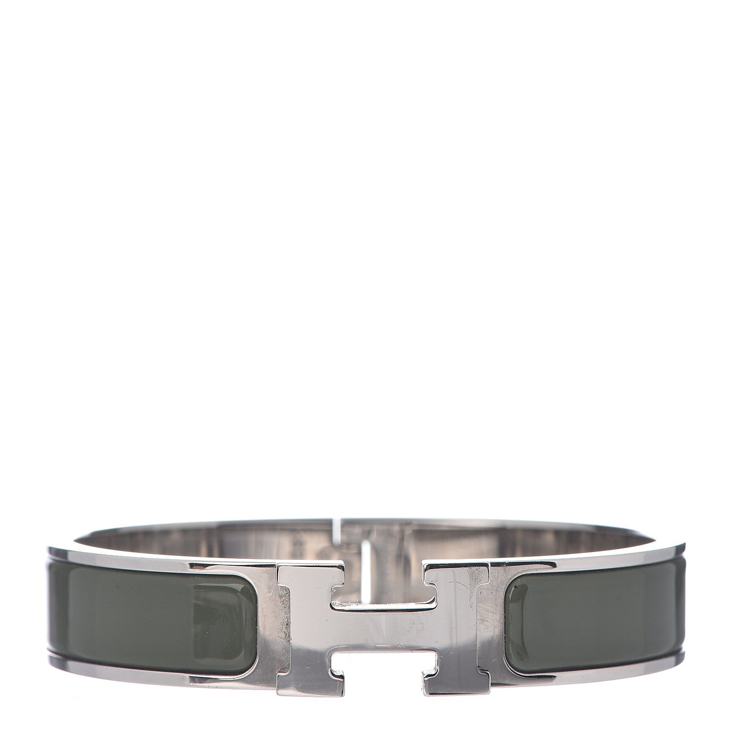 Hermes Enamel Narrow Clic Clac H Bracelet PM Loden 1 of 3