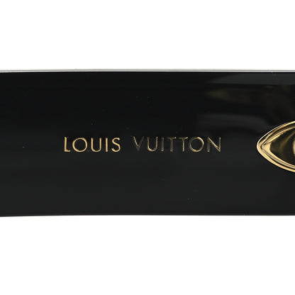Louis Vuitton Acetate LV Empreinte Round Sunglasses Z1607E Black 5 of 9