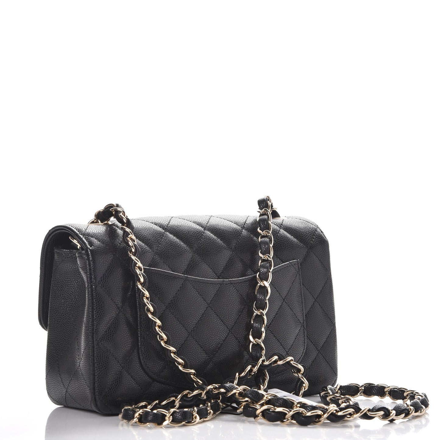 Caviar Quilted Mini Rectangular Flap Black