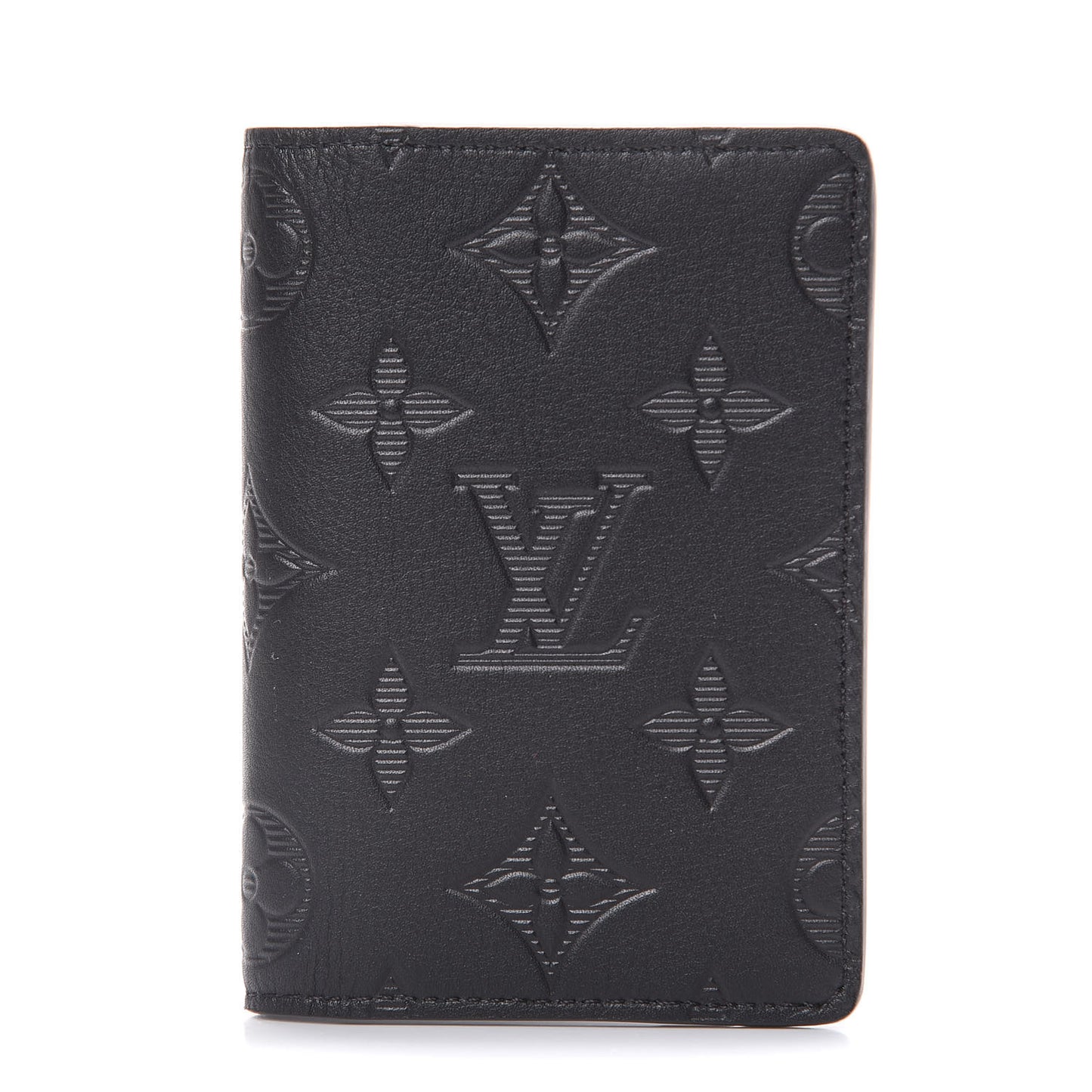 Calfskin Monogram Shadow Pocket Organizer Black