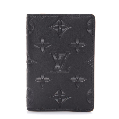 Louis Vuitton Calfskin Monogram Shadow Pocket Organizer Black 1 of 6