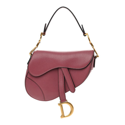 Christian Dior Grained Calfskin Mini Saddle Bag Mallow Rose 1 of 10
