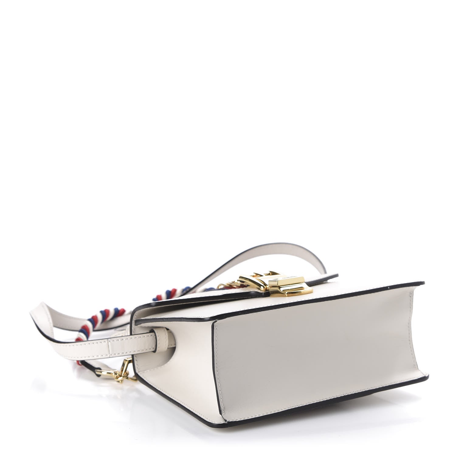 Gucci Calfskin Mini Sylvie Top Handle Bag White 4 of 10