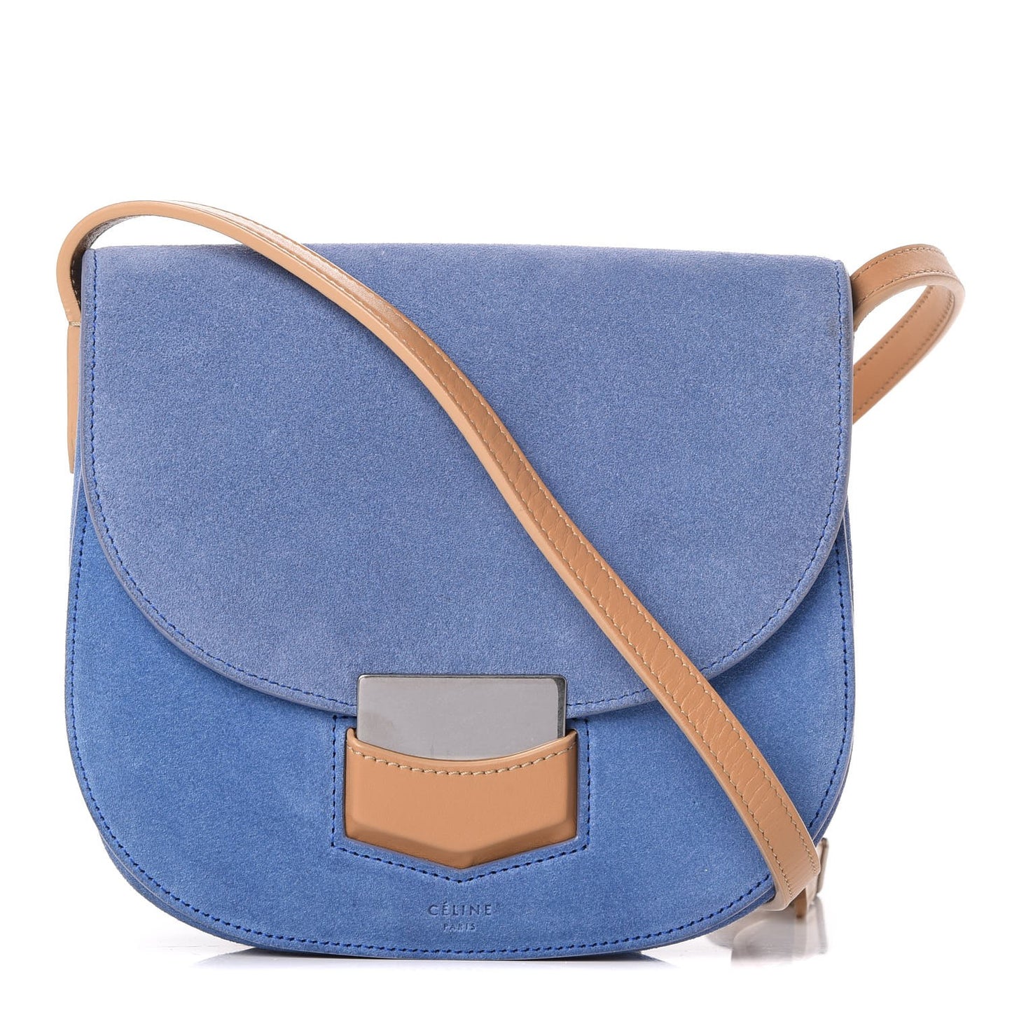 Suede Small Trotteur Porcelain