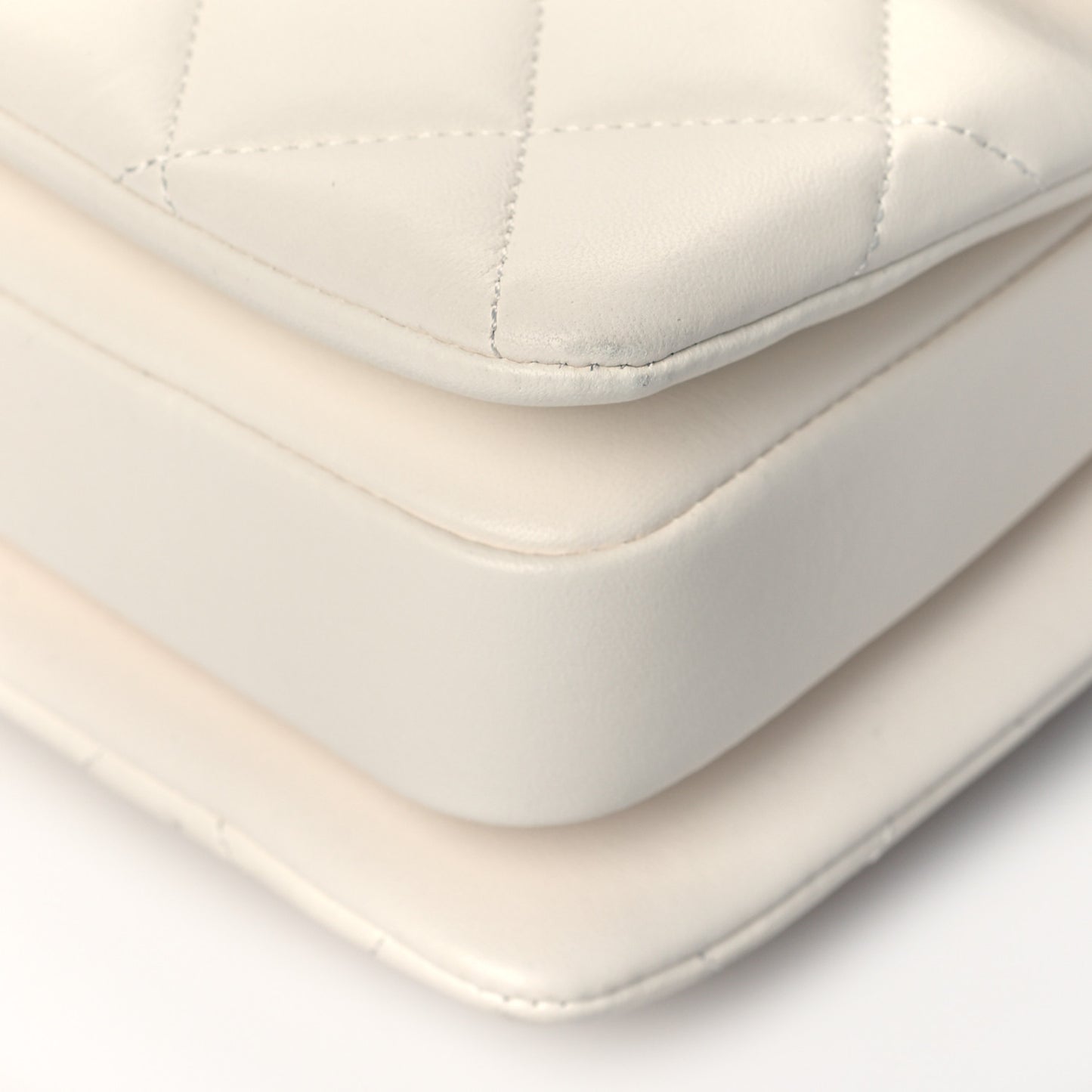 Lambskin Quilted Small Trendy CC Dual Handle Flap Bag White