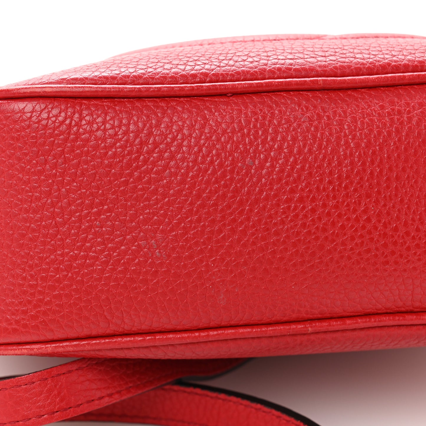 Pebbled Calfskin Small Soho Disco Bag Tabasco Red