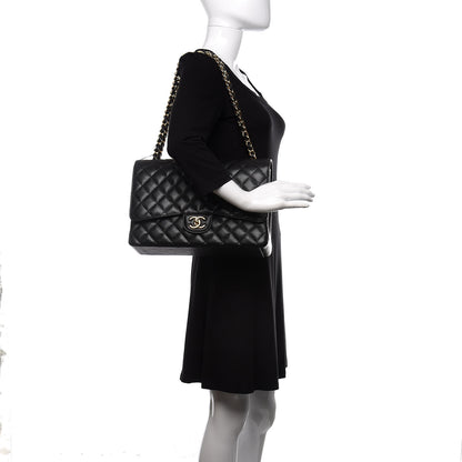 Chanel Caviar Quilted Maxi Double Flap Black 2 of 10