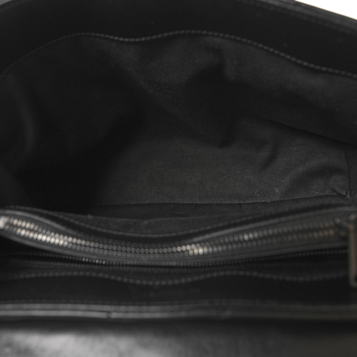 Calfskin Y Quilted Monogram Monochrome Medium Loulou Chain Satchel Black