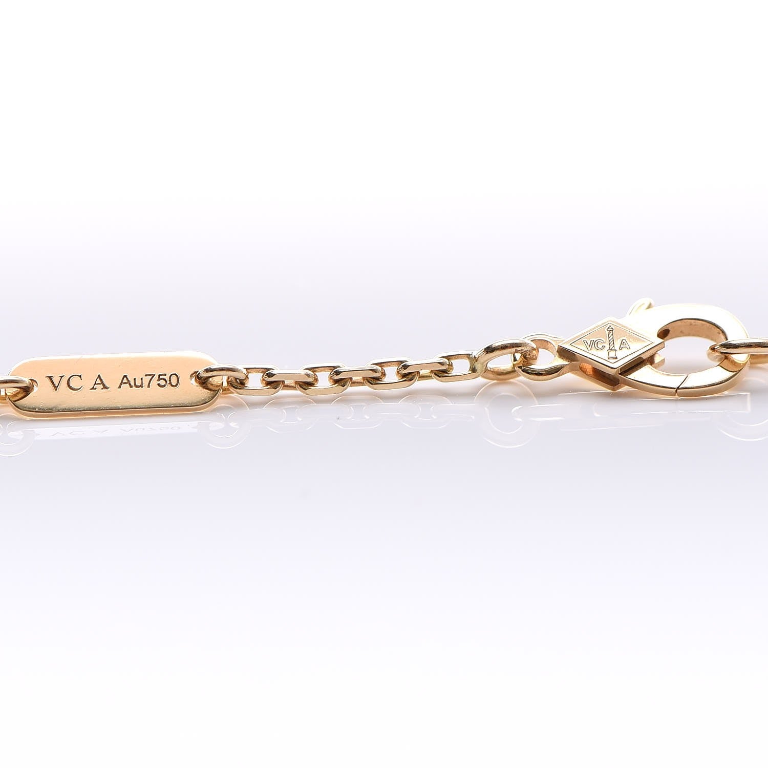 Van Cleef & Arpels 18K Yellow Gold Carnelian Magic Alhambra Long Necklace 4 of 5
