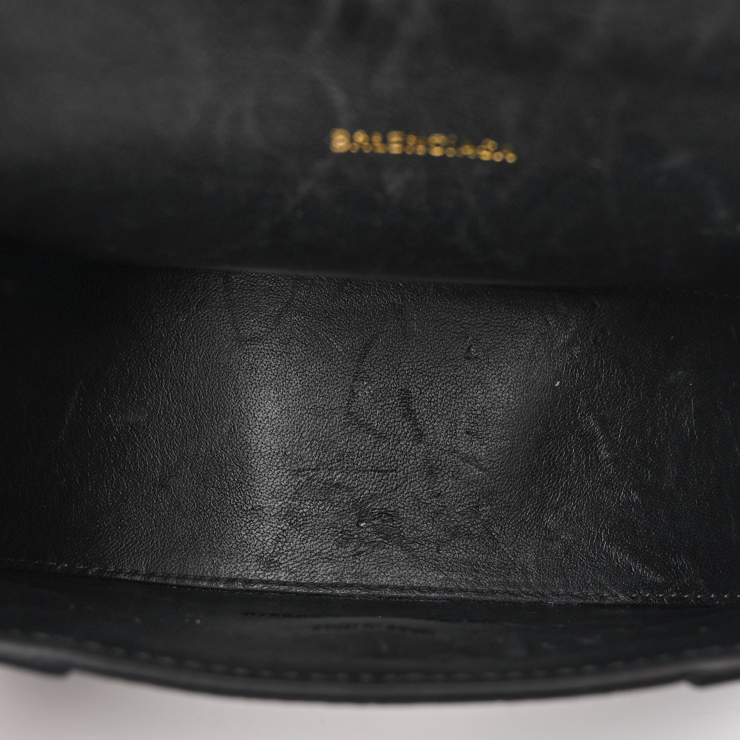 Balenciaga Shiny Calfskin Crocodile Embossed Hourglass Top Handle Bag XS Black 5 of 10