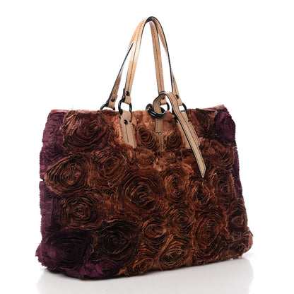 Valentino Garavani Silk Patent Rosier Tote Nude 3 of 11