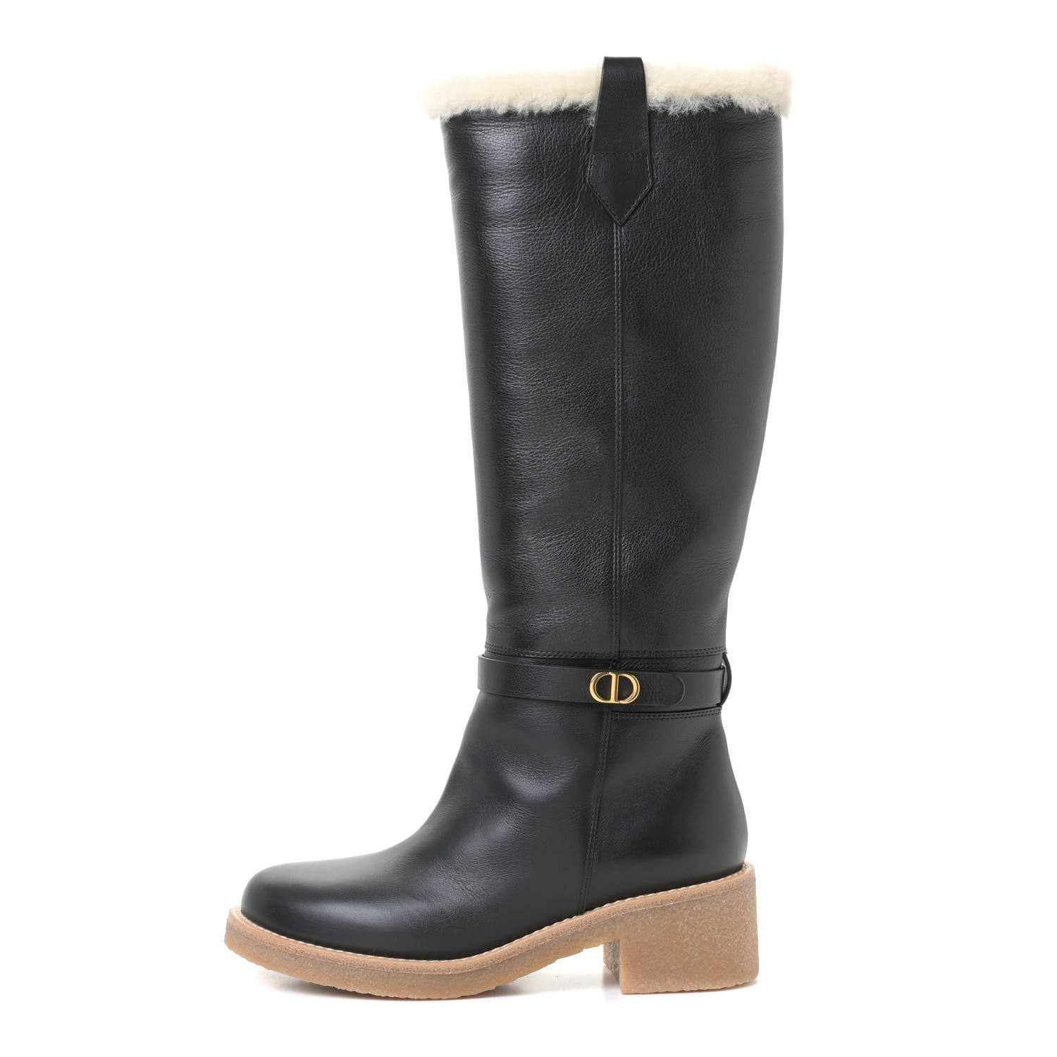 Christian Dior Calfskin Shearling D-Furious Boots 37 Black 2 of 20