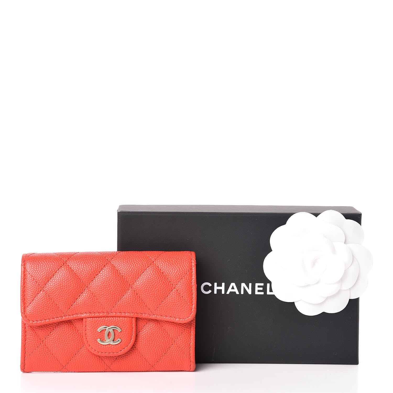 Chanel Caviar Quilted Flap Card Holder Red 9 of 9
