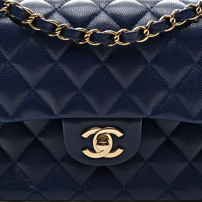 Chanel Caviar Quilted Small Double Flap Navy 8 of 10