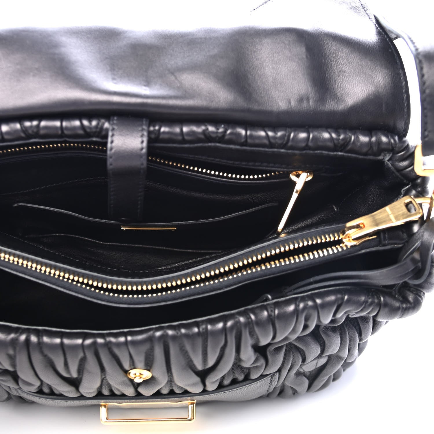 Miu Miu Nappa Matelasse Top Handle Flap Bag Black 4 of 4